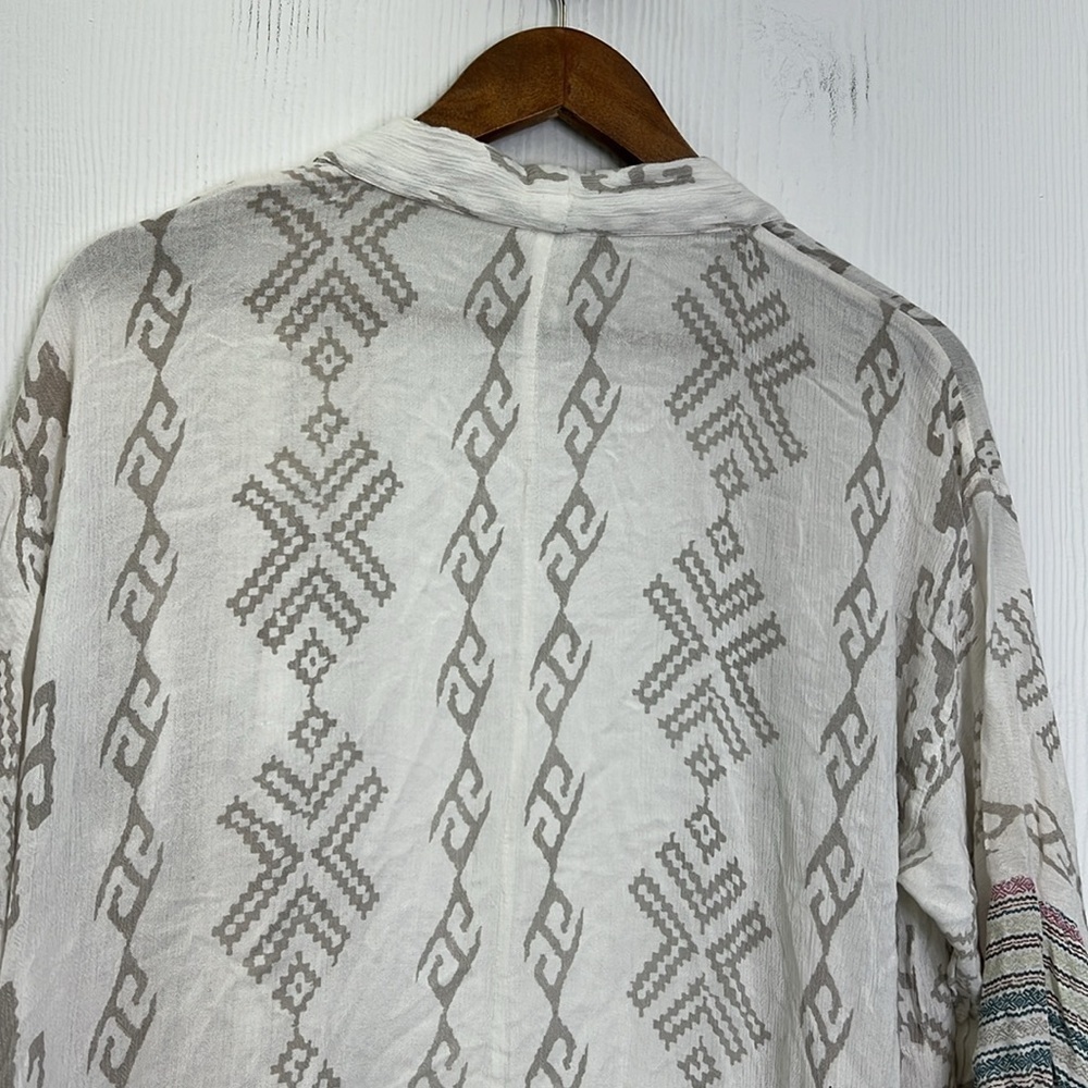 Free People - One Print Boho Open Front Long Sleeve Kimono Jacket XS/Small - Picture 14 of 14
